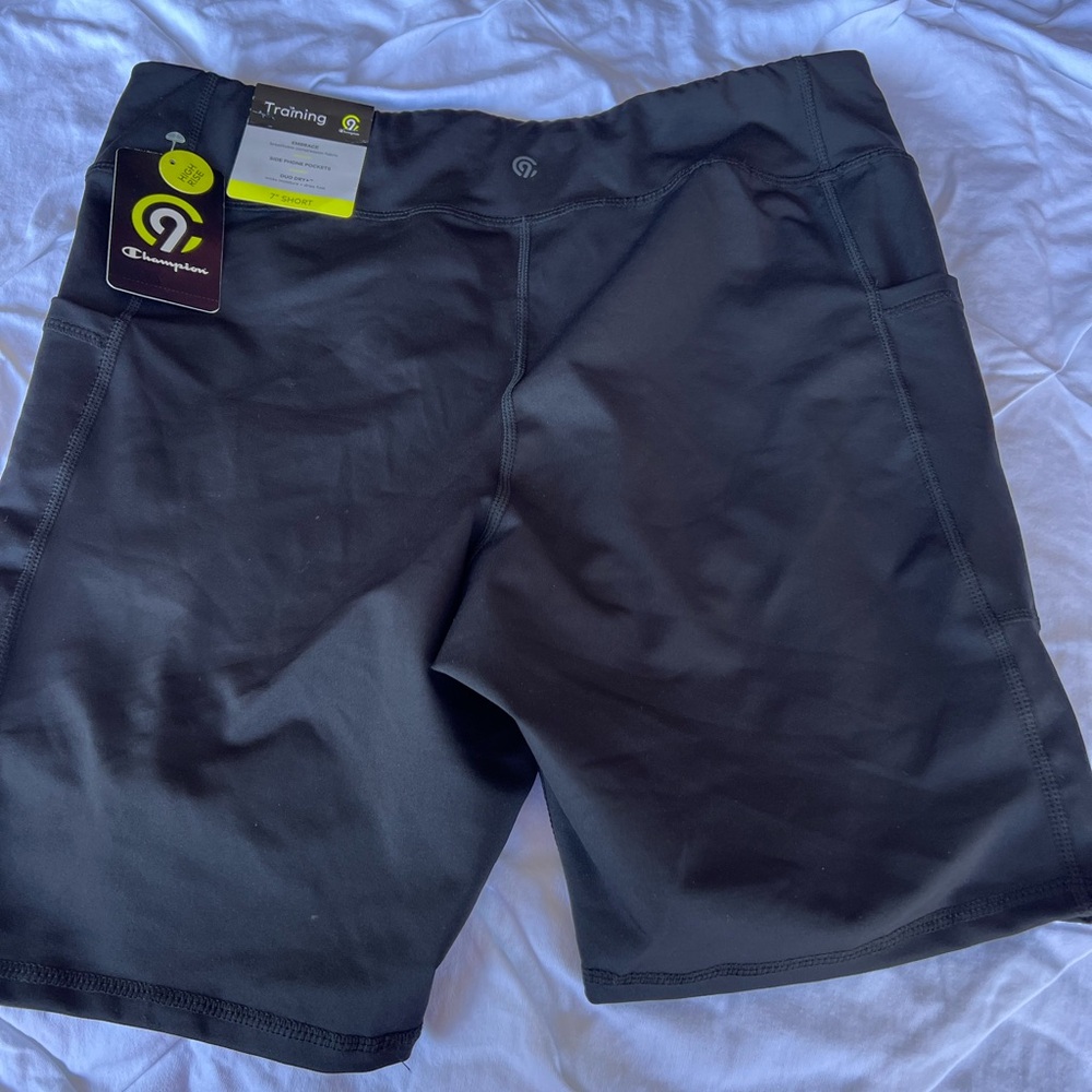 Champion Black Athletic Men Shorts